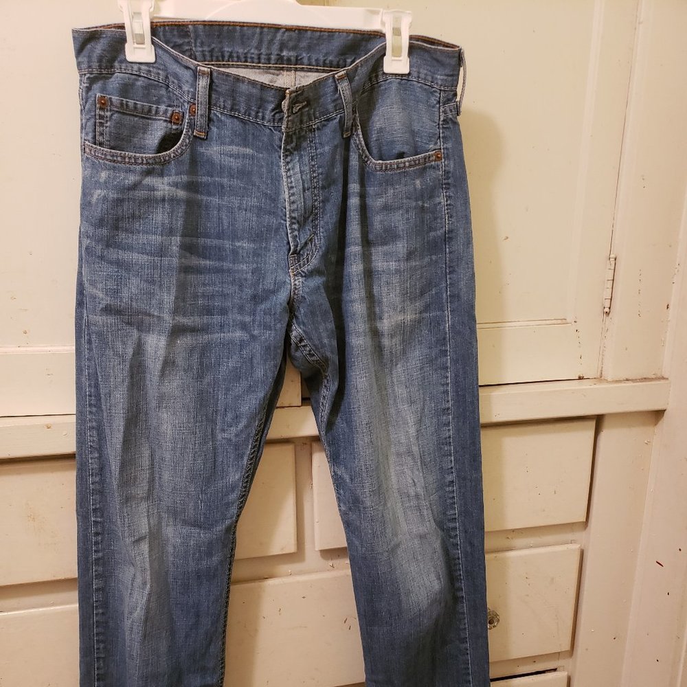 Levis 514 Mens Straight Medium Wash Blue Jeans 34 X 32